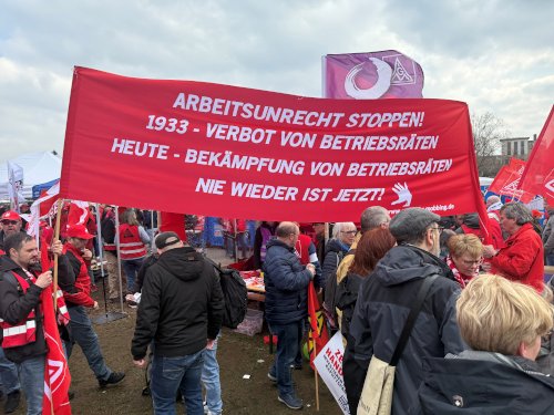 IGM-Aktionstag in Frankfurt/M., 15. März 2025. (Foto: Privat.)