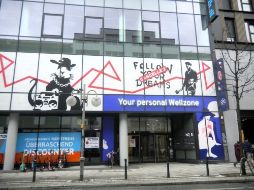 Keine Wahlwerbung - Banksy in Mannheim, 22. Februar 2026. (Foto: R. S.)