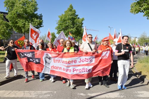 DGB-Demo in Mannheim, 1. Mai 2026. (Foto: Helmut Roos.)