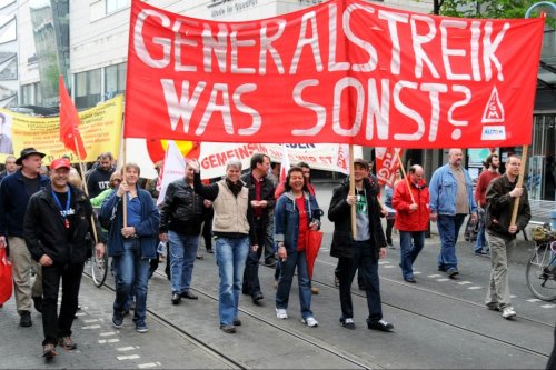 DGB-Demo in Mannheim, 1. Mai 2013. (Foto: Helmut Roos.)