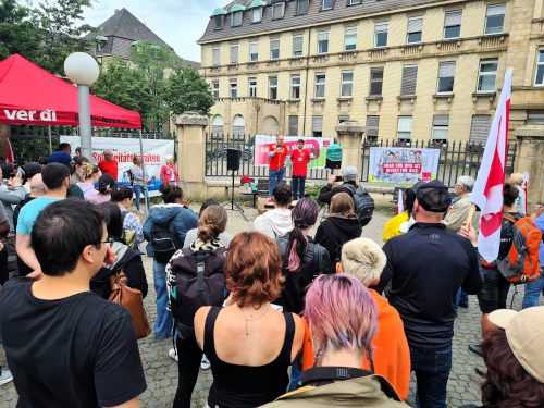 Protest vor dem UMM in Mannheim, 10. Juni 2026. (Foto: H. S.)