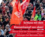 Screenshot "Offener Brief der Vertrauenskörperleitungen bei Mercedes Benz".