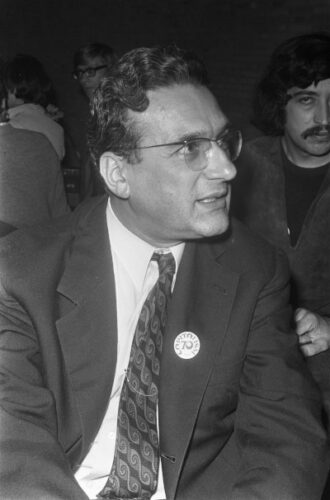 E. M. bei niederländischer Tagung zu Antikrisentheorien, 29. März 1982. (Foto: Gemeinfrei.)