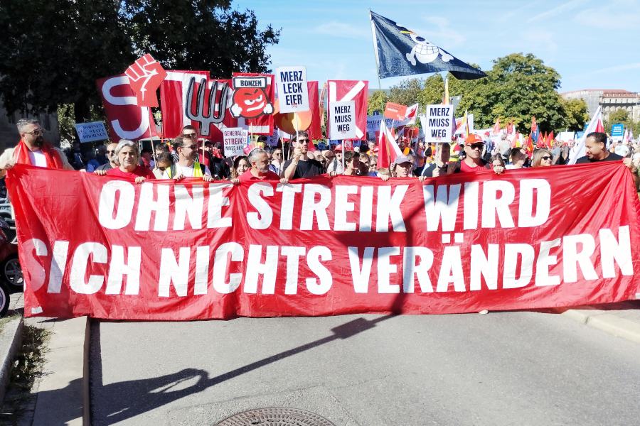 DGB-Demo in Stuttgart, 26. September 2026. (Foto: Helmut Roos.)