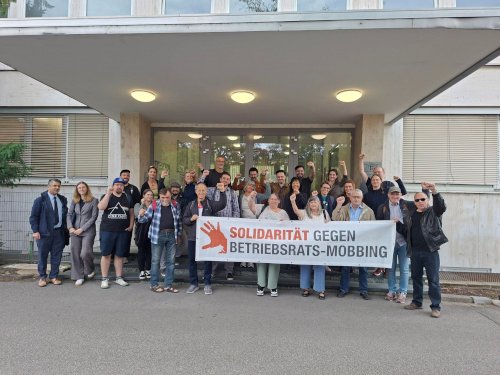 Solidarität gegen BR-Mobbing in Mannheim, 17. September 2026. (Foto: Privat.)